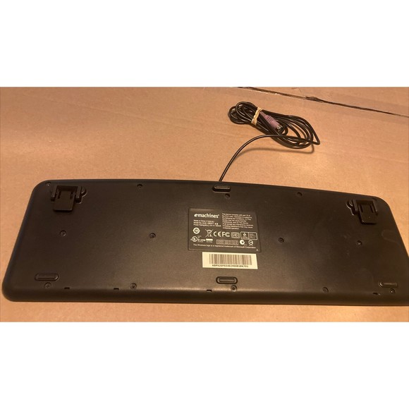 eMachines PS/2 Black Slim Thin Keyboard 104 Keys KB-0511 - Picture 7 of 9